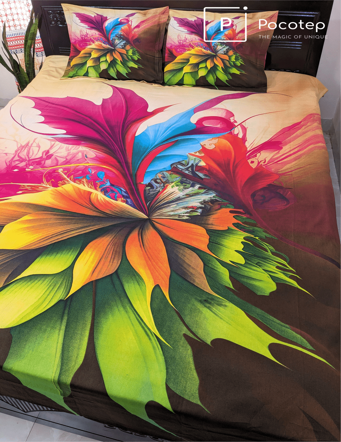 100% Twill Fabric High Quality Standard Design Bedsheet  (৩ পিসের সেট)